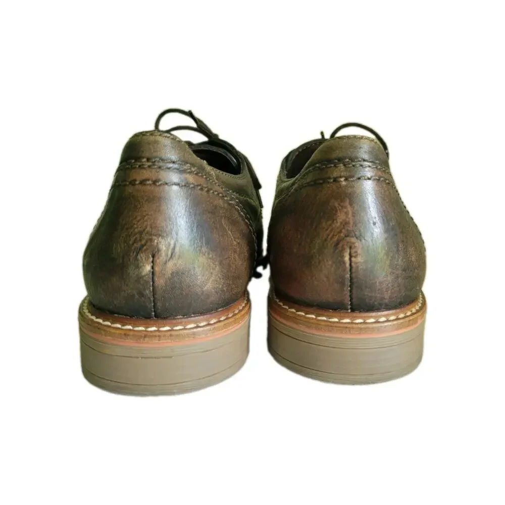 MEPHISTO 'Waino' Mens Distressed Brown Leather Oxfords Sz US 7.5